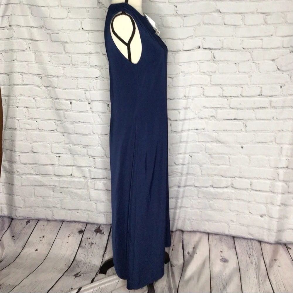 Veiled Collection Navy Blue Eva Essential Sleeveless Midi Dress Medium NWT